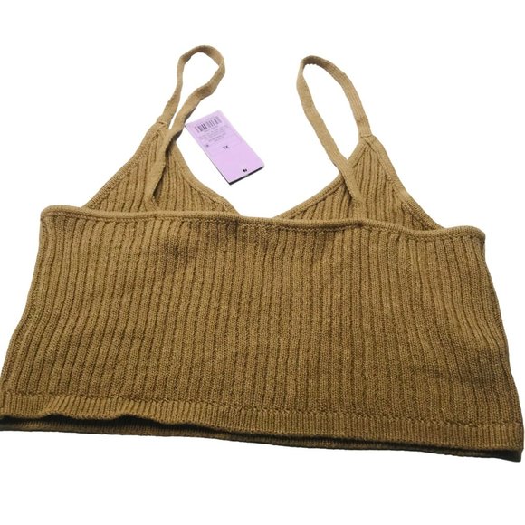 Wild Fable Women's Size XL Crop Tank Top Knitted Brown New With Tags - Picture 2 of 13